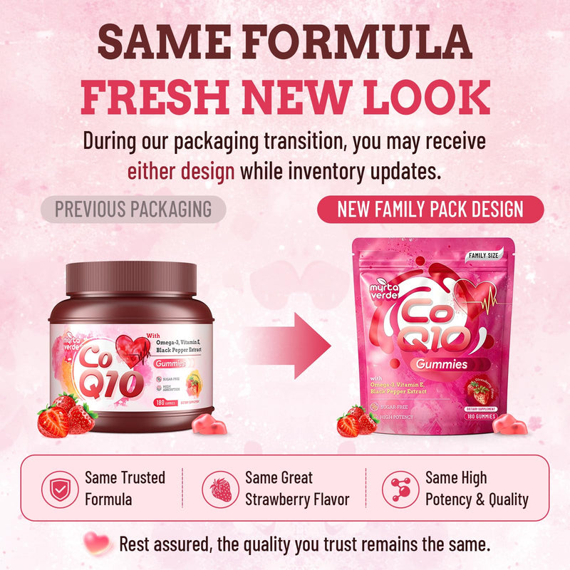 (180 Count) CoQ10 Gummies 300mg Sugar-Free | High Absorption Coenzyme Q10 Supplements with Omega-3, Vitamin E & Black Pepper | Heart, Fertility & Energy | 6 Month Supply, Strawberry Flavor 180 Count (Pack of 1)