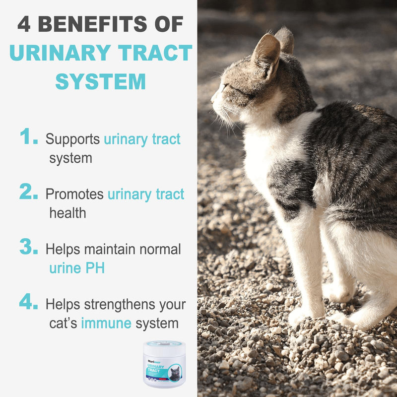 MARIMER Urinary Tract Support for Cats – Cranberry, D-Mannose & Marshmallow Root – Soft Chews for Bladder & Kidney Health – Chicken Flavor – 100 Chews
