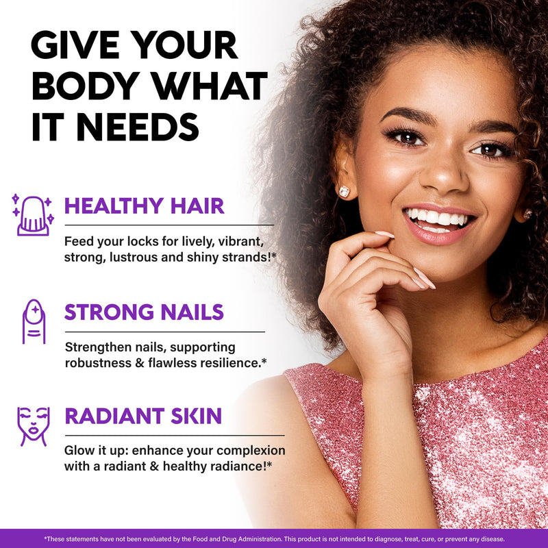 Biotin Gummies for Hair Growth Support - for Women & Men - Berry, Pack of 2 | Biotin 10000mcg, Collagen, Keratin, Hyaluronic Acid, B-Complex, Saw Palmetto - Hair, Skin & Nail Strengt Support - Sugar-Free Mixed berry 60 Count (Pack of 2)