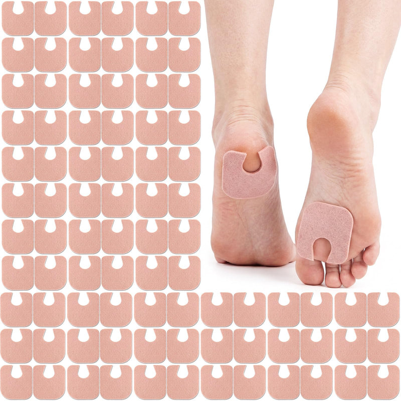 eBoot 240 Pcs Callus Cushions 1/5" Thick U Shaped Metatarsal Corn Pads Self Adhesive Foot Pads Keep Calluses from Rubbing on Shoes Adhesive Cushions for Men and Women, Brown - BeesActive Australia