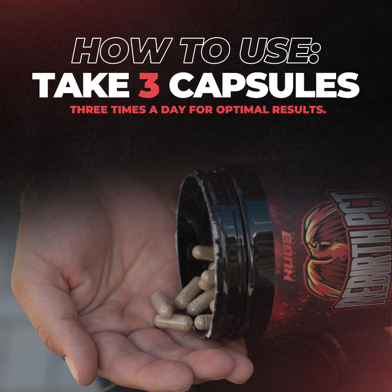 Rebirth PCT Supplement for Men, Most Stacked & Complete Post Cycle Therapy Formula - Science-Backed Ingredients & Optimal Dosages, Supercharge Recovery & Maintain Gains from Your Cycle (270 Capsules) - BeesActive Australia