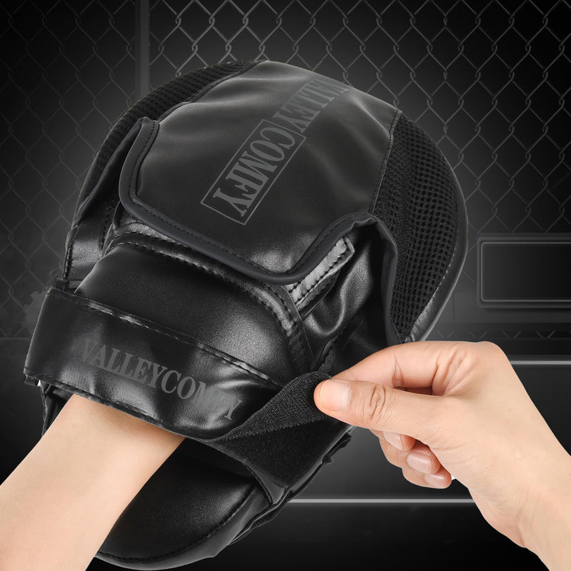 Valleycomfy Boxing Punching Mitts,Boxing Pads Mitts for Men,Ideal for Boxing Training,Kickboxing,Martial Arts Black