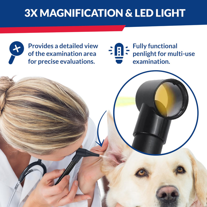 Dixie Ems Basic Medical Pocket Size Otoscope with LED Light, Clip and 4 Specula Sizes for Students, EMTs, Nurses, Doctors, and Vets - BeesActive Australia