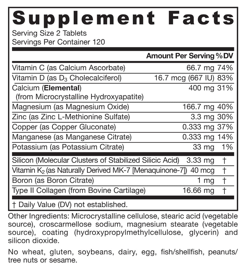 Jarrow Ultra BoneUp, Includes MK-7 & Silicon for Bone Support, 240 Tablets | Bone Density Support, StimuCal™ MCHA, Calcium, Vitamin D3 & K2 MK-7, Non-GMO, Gluten-Free Tablets