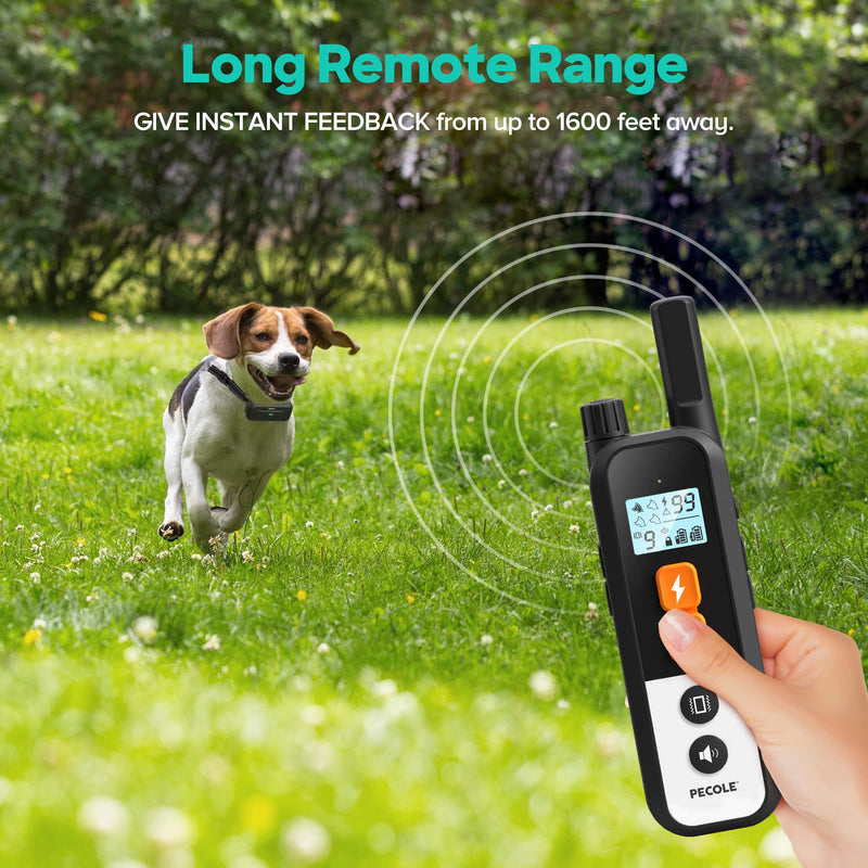 Dog Training Collar with Remote, Shock Collar for Dogs with Vibration and Beep Modes, Rechargeable Transmitter with Security Lock, Waterproof Collar, 99 Adjustable Levels – All Breeds, Sizes PE-18 - BeesActive Australia