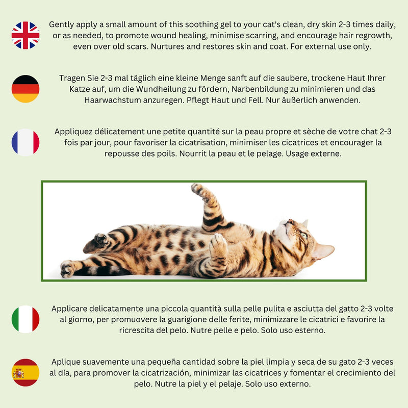Neem & Aloe Soothing Cat Gel – Ultra-Gentle Targeted Skin Comfort – 99% Natural Origin – Fragrance-Free & Essential Oil-Free – Calms Sensitive Skin & Areas of Discomfort – UK Made – 100g