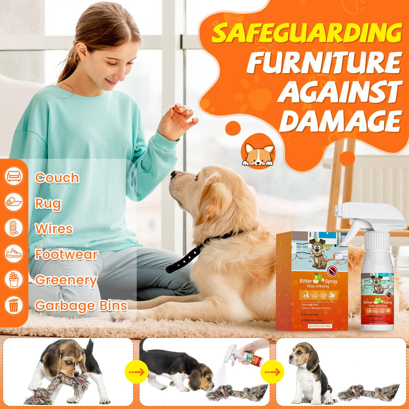 Bitter Apple Spray for Dogs to Stop Chewing, Anti Chew Behavior Training Aid for Dogs and Cats, Bitter Yuck Spray for Dogs Prevent Chewing Licking of Bandages, Paws, Shoes, Fur and Furniture - BeesActive Australia