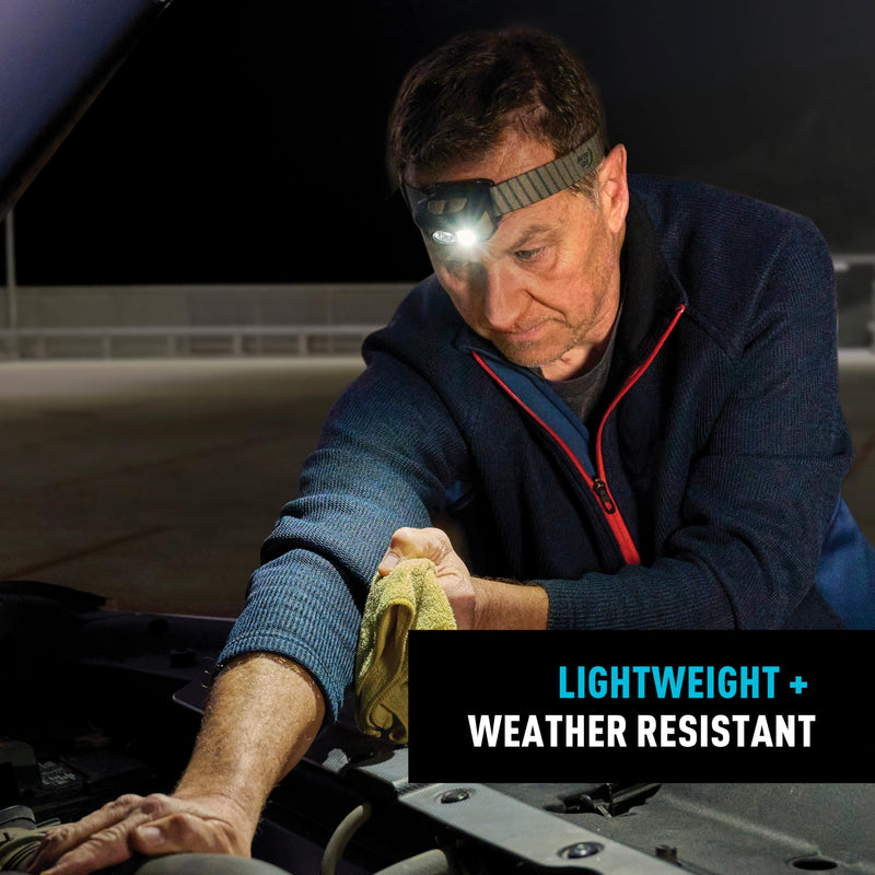 Nite Ize Radiant RH1 PowerSwitch Headlamp - Durable 550 Lumen Headlamp for Visibility at Night - Features Lockout, Spot & Flood Modes, Red/White LEDs, and Innovative PowerSwitch Capabilities