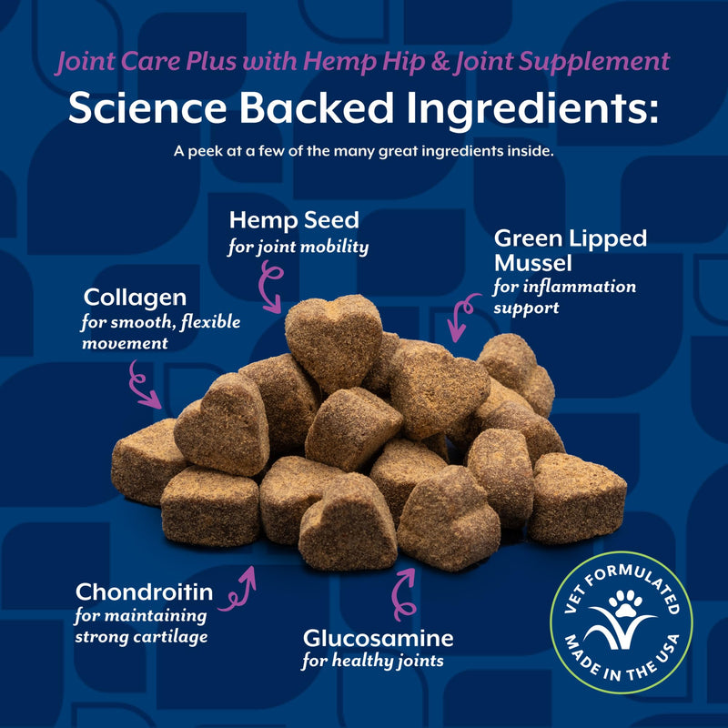 NaturVet Hemp Advanced Joint Health Dog Supplement Soft Chews –Helps Support Joint Health in Dogs – Includes Hemp Seed, Collagen, Glucosamine, MSM, Chondroitin, Omegas – 120 Ct. 120 Soft Chews natural