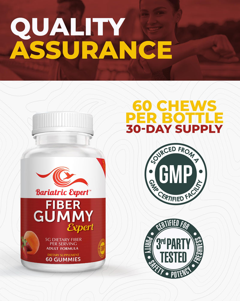 Bariatric Expert Fiber Vitamin – Fast-Melting Dietary Supplement for Adults Post Bariatric Surgery, 60 Count