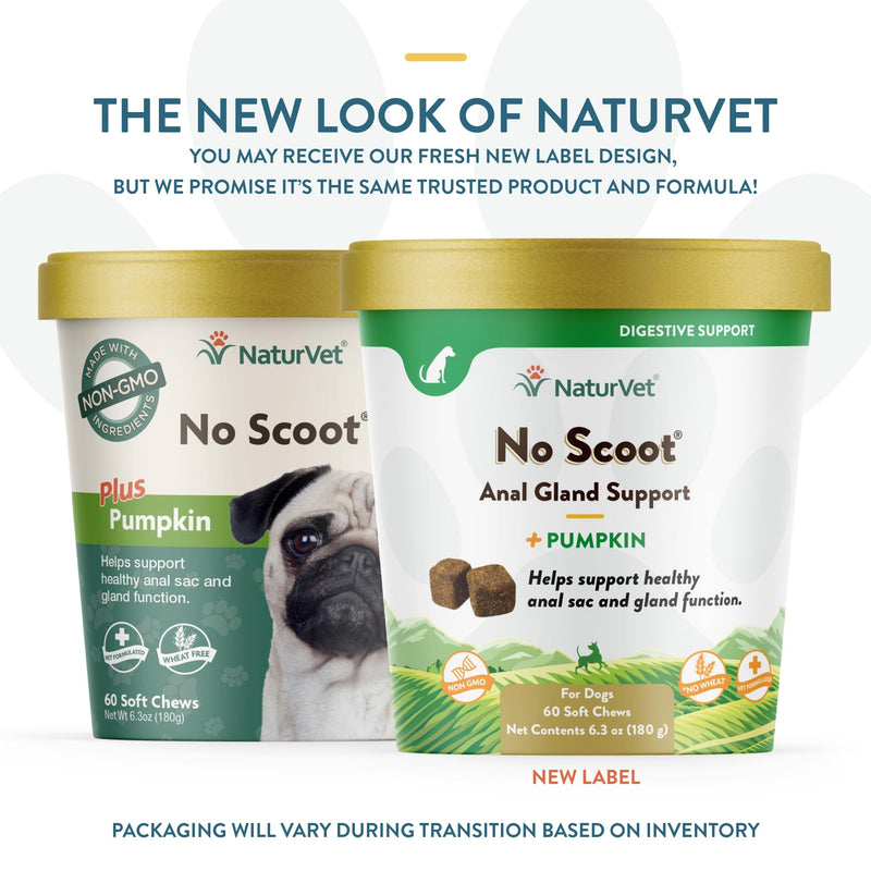 NaturVet - No Scoot for Dogs - 60 Soft Chews - Plus Pumpkin - Supports Healthy Anal Gland & Bowel Function - Enhanced with Beet Pulp & Psyllium Husk - BeesActive Australia