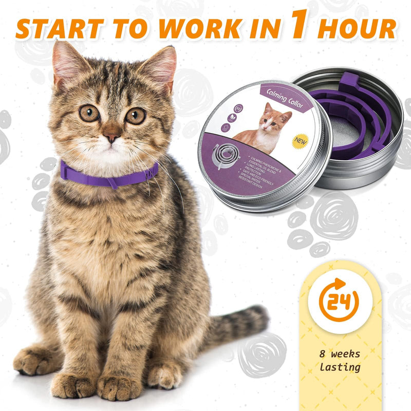 NOLACE Calming Collar for Cats and Dogs, Calming Pheromone Collar, Adjustable Size, Safe Waterproof Calming Agent Relieves Anxiety in Cats and Dogs (2 Pieces) 38cm - BeesActive Australia