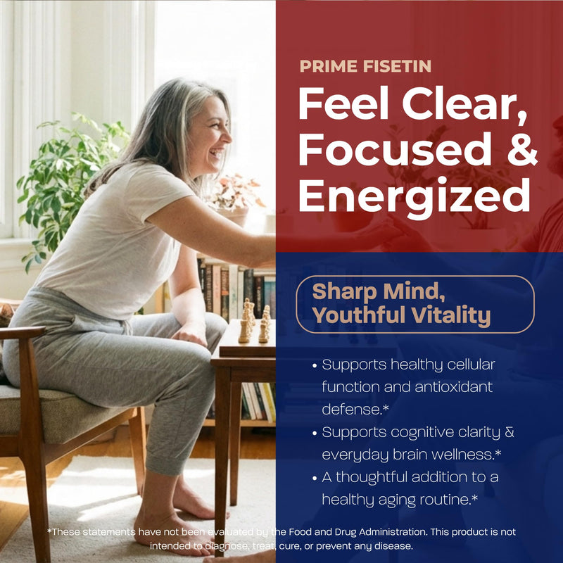 BONE SCIENCE Prime Fisetin 98% Flavonoid Complex, BioPerine, 60 Capsules | With chamomile extract, trans-pterostilbene and phosphatidylcholine in a comprehensive plant-based flavonoid support formula
