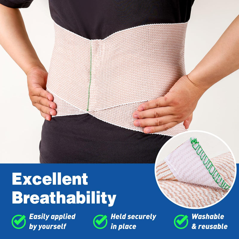 AZEN Premium 5 Pack Elastic Bandage Wrap 6 Inch, Compression Wrap Bandage for Legs, Ankle, Knee, Tummy, Body, Latex-Free, Lymphedema Wraps for Legs A-5p(6in)