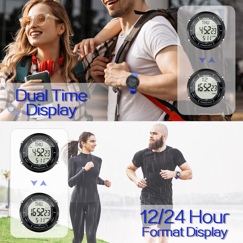 10 ATM Water Resistant Sports Watch for Swimming and Diving, with Functions of Stopwatch, Countdown, Dual Time, Alarm Clock, 12 and 24 Hour Format Switchable - BeesActive Australia