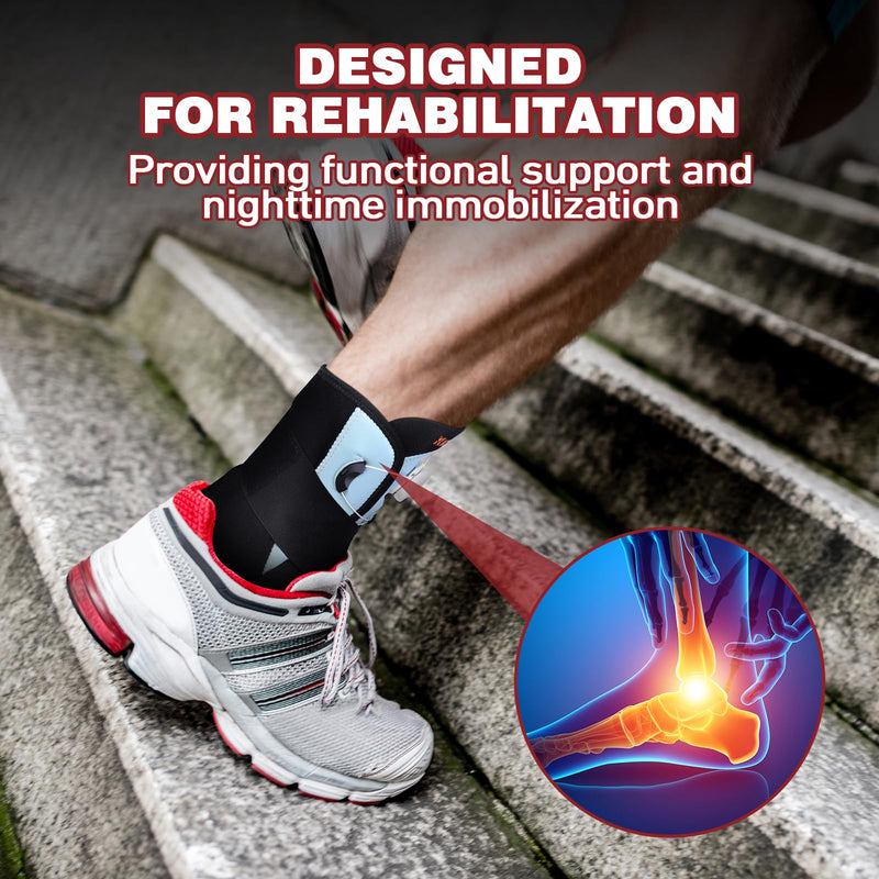 Ankle Brace for Sprained Ankle, Adjustable Knob Support with Removable Metal Splints, KTQUICK Breathable Ankle Stabilizer for Unsex, Pain Relief for Swelling,Injury Recovery,Sports,M(Shoes 8.5‘’-12‘’) Medium - BeesActive Australia