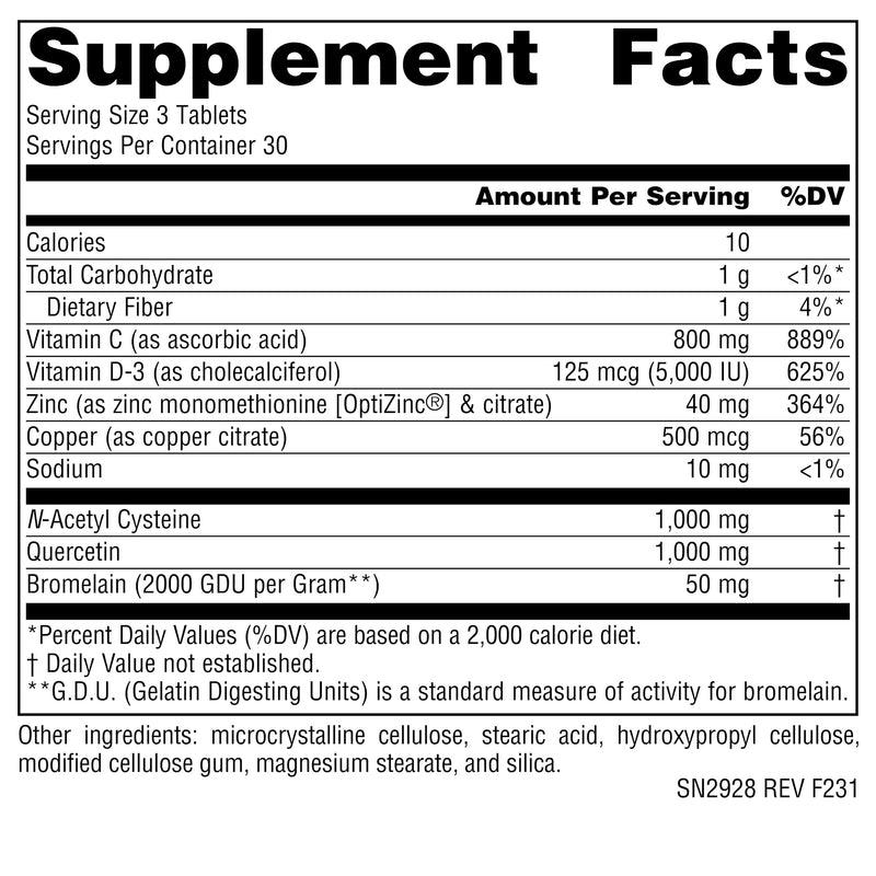 Source Naturals Wellness N-A-Cetin Immune Protocol, 90 Tablets | NAC Quercetin Complex | Crucial Immune Defense*