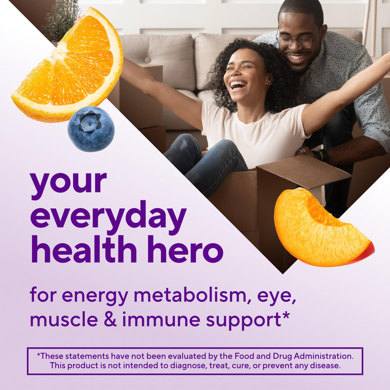 Vitafusion Multivitamin Gummies | 150 Multivites for Adult Men and Women | Vitamins A, C, D, E | Berry, Peach and Orange Flavors | Gluten and Dairy-Free Supplement