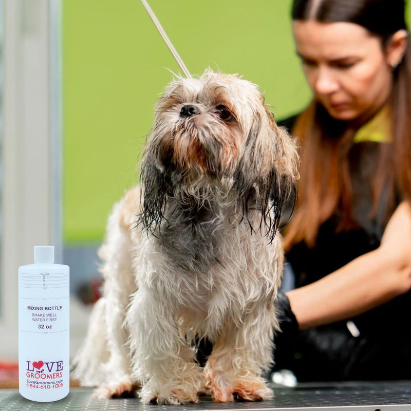 32oz Dilution Bottles - Set of 4 - Professional Pet Shampoo Dilution Bottles for Dog Grooming - Perfect Mixing Bottles for Shampoo, Conditioner, and Grooming Solutions 14716-4 - PawsPlanet Australia