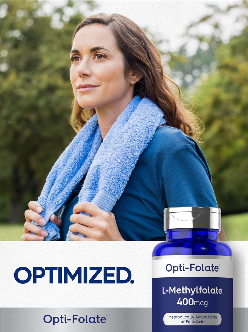Carlyle L Methylfolate 400 mcg | 120 Vegetarian Capsules | Optimized and Activated Methyl Folate | Non-GMO & Gluten Free Supplement | by Opti-Folate