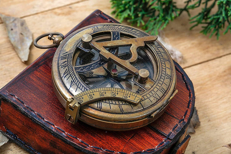 WOANIN Personalized Compass,Gift for Husband,Son,to My Man, to Our Son,to My Fiancé,Dad,Boyfriend,for Customized Compass (Our Son- Mom and Dad) Brass Finish