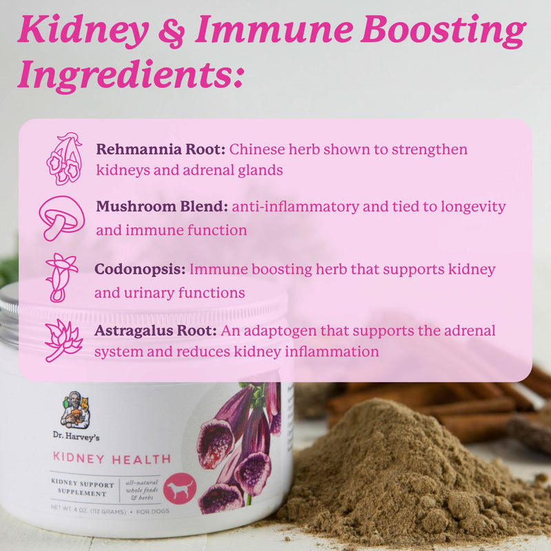Dr. Harvey's Kidney Health Kidney Support Supplement for Dogs (4 Ounces) - PawsPlanet Australia
