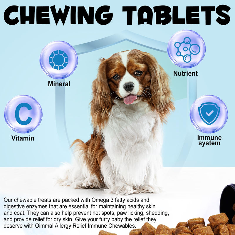 MINGYITUO Chewable tablets for allergy in dogs (30 pieces), chewable tablets for itchy dog skin, immune chewable tablets for allergies in dogs, for itching, Peking duck flavor 30PCS - BeesActive Australia