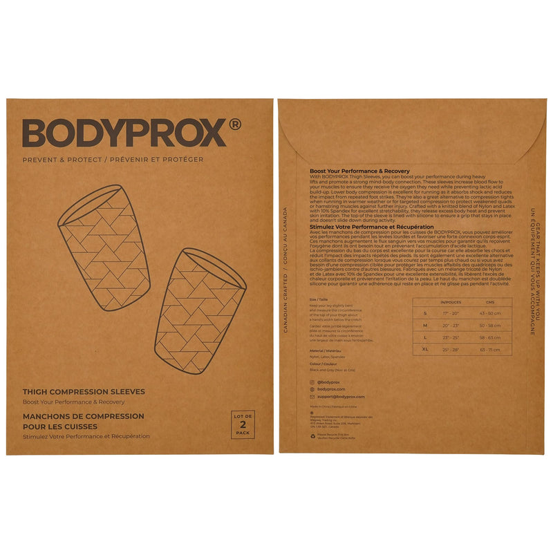 BODYPROX Thigh Compression Sleeve(1 Pair), Hamstring Compression Sleeve for Men and Women Medium