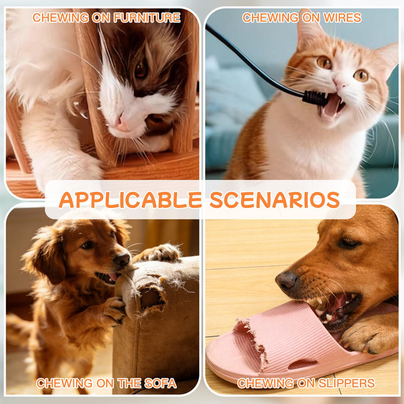 Dog Anti Chew Spray, Bitter Apple Spray for Dogs to Stop Chewing Furniture, Shoes & Cords, No Chew Training Spray for Puppies and Dogs, Safe No-Stain Formula