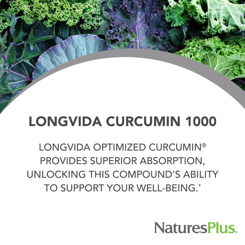 NaturesPlus PRO Longvida Curcumin 1000 mg - 30 Tablets - Promotes Healthy Free Radical Protection - Non-GMO, Vegan & Gluten Free - 30 Servings 30 Vegetarian Tablets