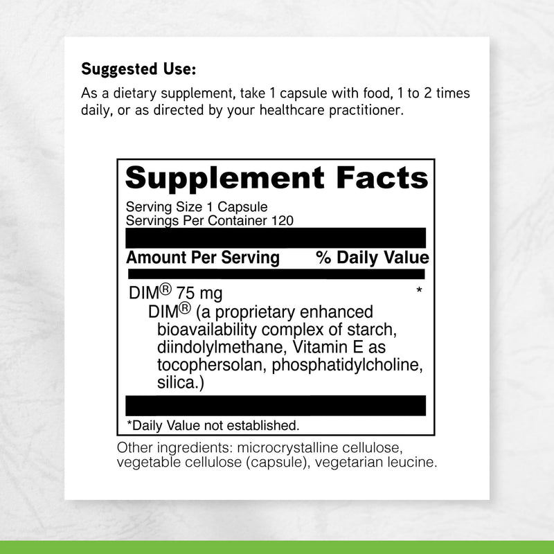 DAVINCI Labs DimPro - Dietary Supplement to Support Hormonal Balance in Men & Women & Healthy Weight Management* - with Vitamin E and More - Vegetarian - Soy-Free - Gluten-Free - 120 Capsules 120 Count (Pack of 1)