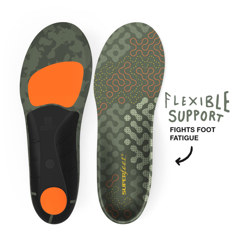 Superfeet Hike Cushion Insoles for Hikers with Medium to High Arch Support & Adaptive Comfort Technology - 11.5-13 Men / 12.5-14 Women Men 11.5-13 / Women 12.5-14