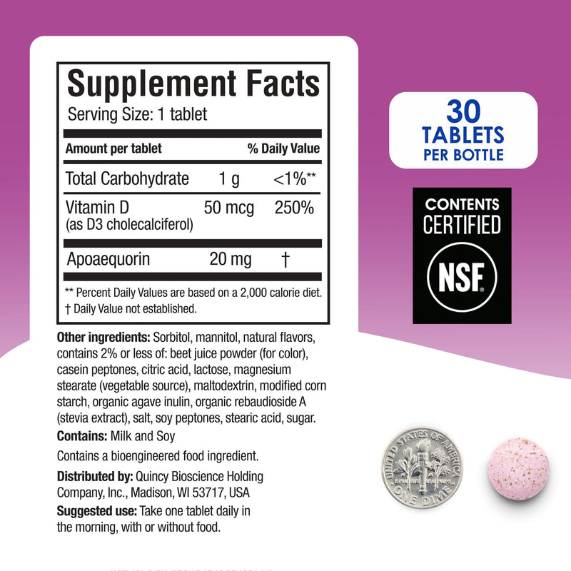 Prevagen Extra Strength Mixed Berry Chews, 7-Day Pill Minder, 1-Pack | For Your Brain, 1 Month Supply, 20mg Apoaequorin, 50mcg Vitamin D3, 30 Tablets per Bottle 30 Count (Pack of 1)