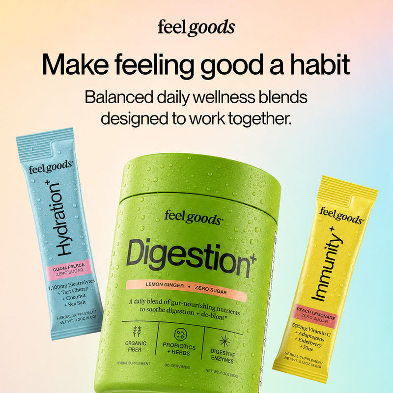 Feel Goods Hydration+, Sugar Free Electrolyte Powder Packets - 15 Count | Hydration Plus with 1,100mg Electrolytes with Magnesium, Potassium & Vitamins - Keto & Vegan, Energy Boost - Blue Raspberry 15 Servings (Pack of 15) Raspberry Rush