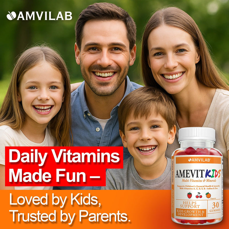 Kids Gummy Multivitamin, Growth & Immunity, 30 ct | Complete daily vitamins for children with essential nutrients; natural fruit flavor, easy to chew Kids Gummy Multivitamin