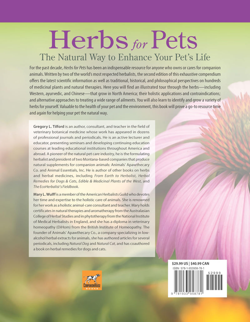 Herbs for Pets: The Natural Way to Enhance Your Pet's Life (CompanionHouse Books) A-Z Guide to Medicinal Plants, Holistic Recipes, and Nutritional Supplements for Dogs, Cats, Horses, Birds, and More - BeesActive Australia
