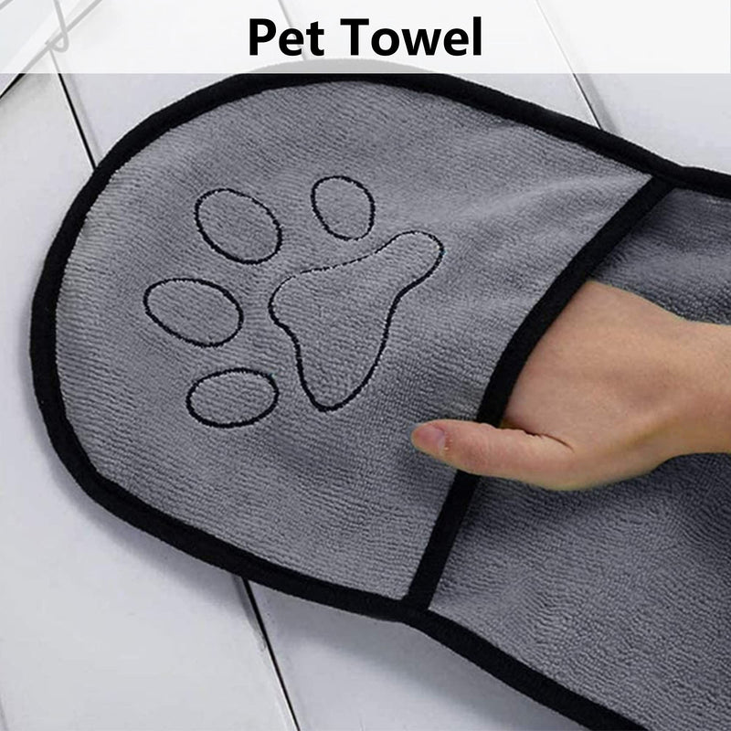 Niuhong 2 pieces large pet towel microfibre pet bath towel warm dog towel soft cat towel dog quick drying absorbent dry towel drying absorbent small dogs cats bathing - BeesActive Australia