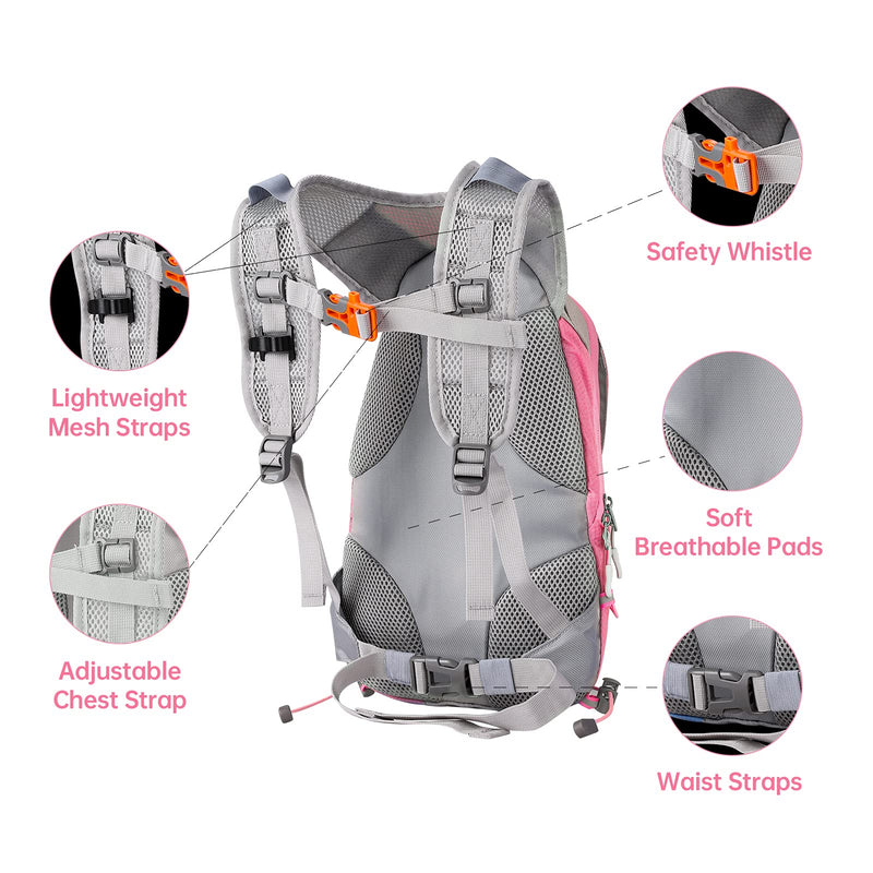 Hydration Pack for Kids Hydration Backpack with 1.5L Hydration Bladder Lightweight Insulated Water Pack for Hiking Biking Climbing Running