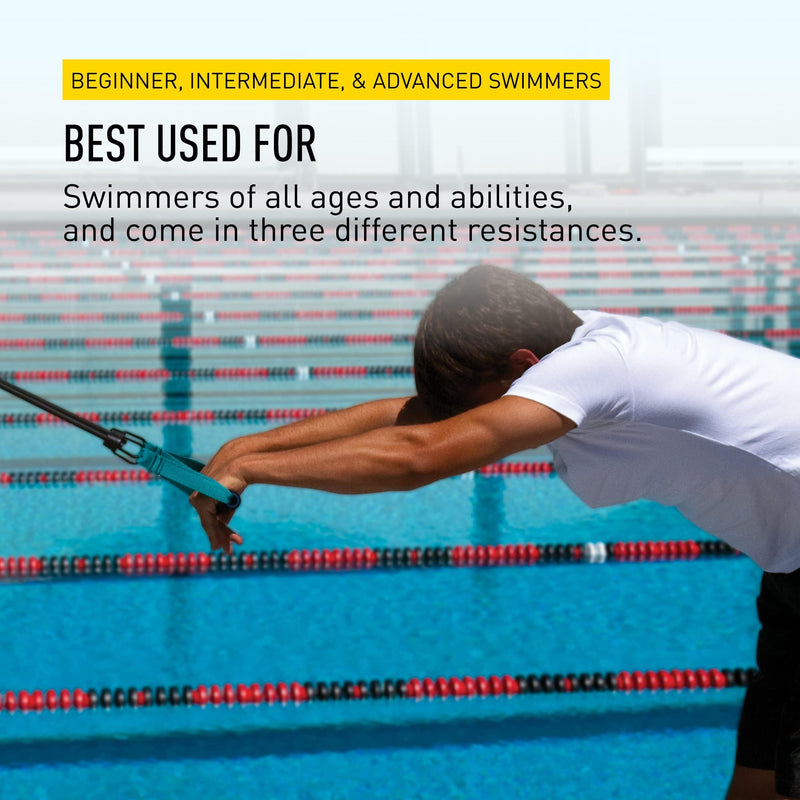 FINIS Dryland Cords - Swim Resistance Bands for Strength & Flexibility - Simulates Swim Strokes - All Ages Green - BeesActive Australia