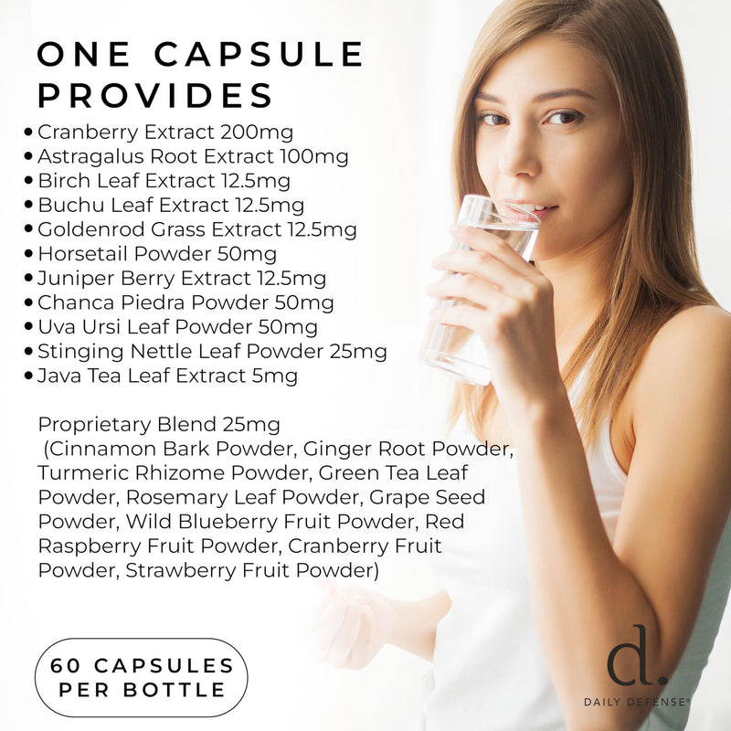 Kidney Defense Supplement - Kidney Cleanse & Detox Vitamins with Chanca Piedra, Astragalus Root, Cranberry Extract, Stinging Nettle Leaf, Horsetail Powder, Juniper Berry & More - 60 Caps