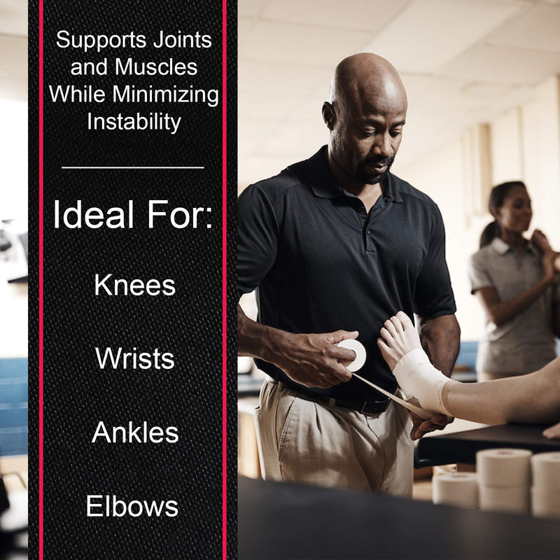Cramer Taping Kit, Athletic Tape Kit & Supplies for Coaches & Athletic Trainers, 3 Rolls Cramer 950 Tape, 1 Roll Tape Underwrap, 1 Roll Cohesive Self-Stick Tape, 1 Tape Cutter for Removal - BeesActive Australia