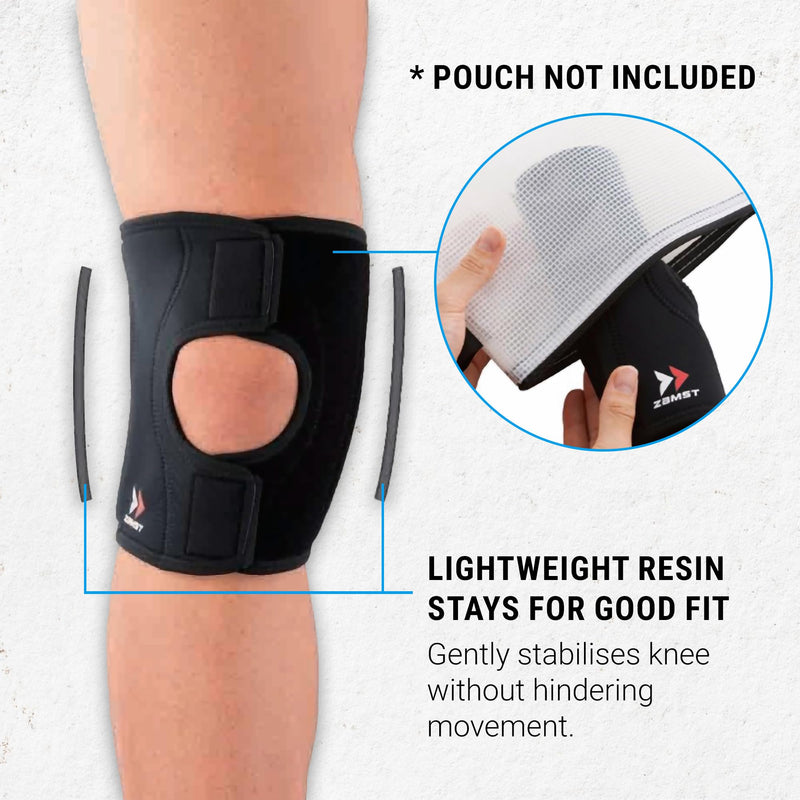 Zamst EK-1 Sports Knee Brace - Lightweight Compression Knee Brace for Men and Women with Open Panel Design - for General Knee Support and Knee Pain Relief - X-Large - BeesActive Australia