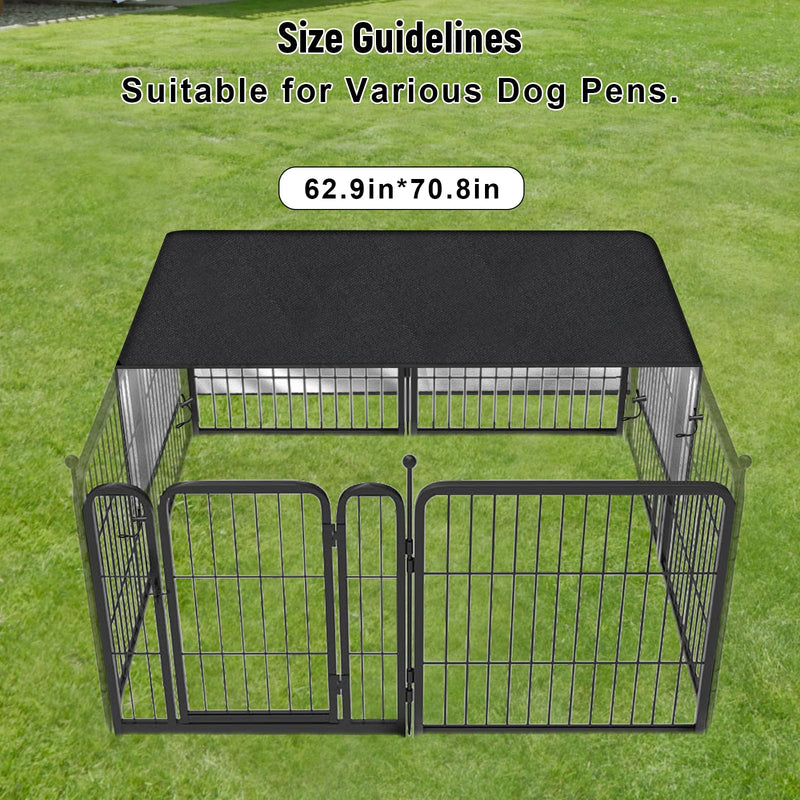 SIRUITON Dog Playpen Cover, with Sun/Rain Cover. Sun Shade Specialized Dog Playpen Fits for 24/32/40/45/50" H 8 Panels Dog Playpen. (Note: Cover Only) - BeesActive Australia
