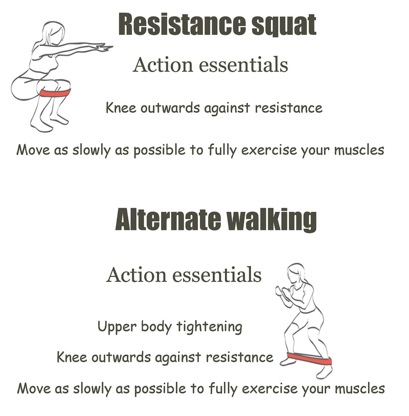 SUWEI Resistance Exercise Band 3.2" Width for Legs or Buttocks, Suitable for Female/Male Sports, Excersize Elastic Band for Home or Gym Exercise and Yoga mix