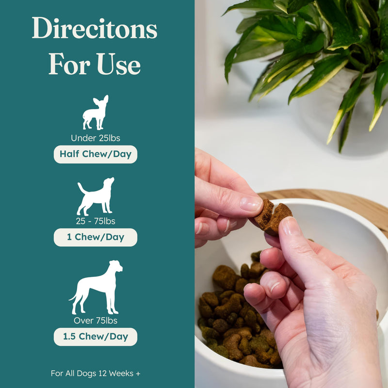 PetHeal Aging Aid Chews for Senior Dogs - Vet-Reviewed - Supports Joints, Energy & Vision with Hemp, DHA, Blueberry & Spinach | Fights Inflammation & Promotes Vitality | 30 Pork-Flavored Soft Chews