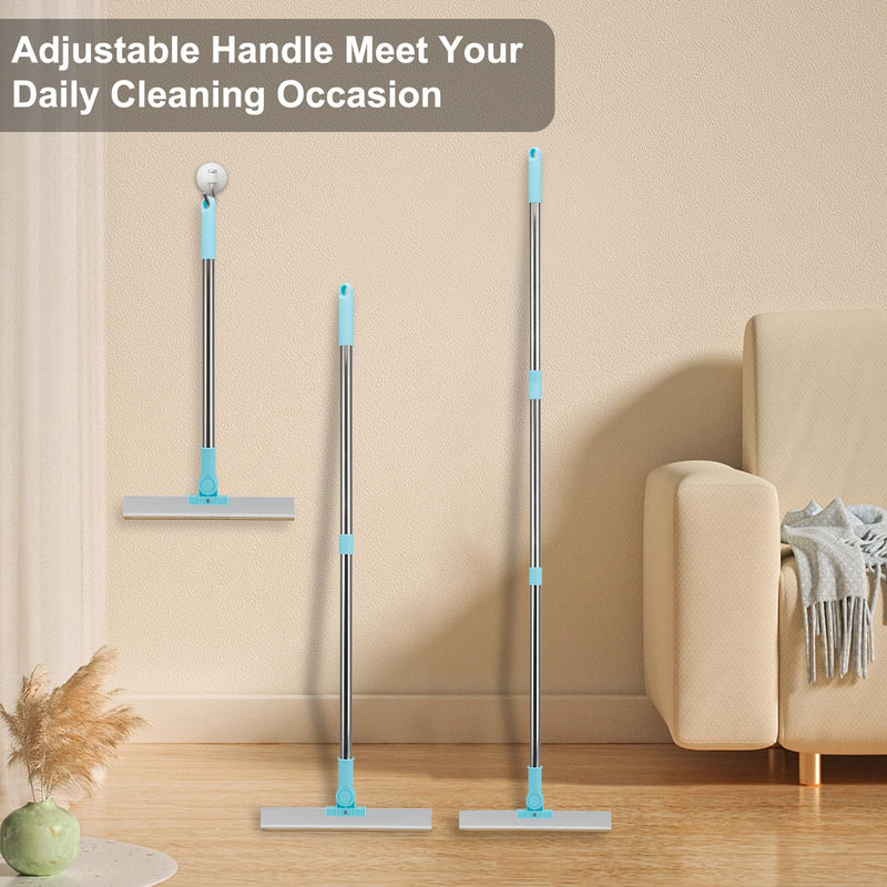 Carpet Rake for Pet Hair Removal - Reusable Pet Hair Removal Tool Broom for Carpet Adjustable 54’’ Long Handle Dog Cat Hair Remover Carpet Scraper Brush for Low Pile Rugs Couch Mats Furniture - BeesActive Australia