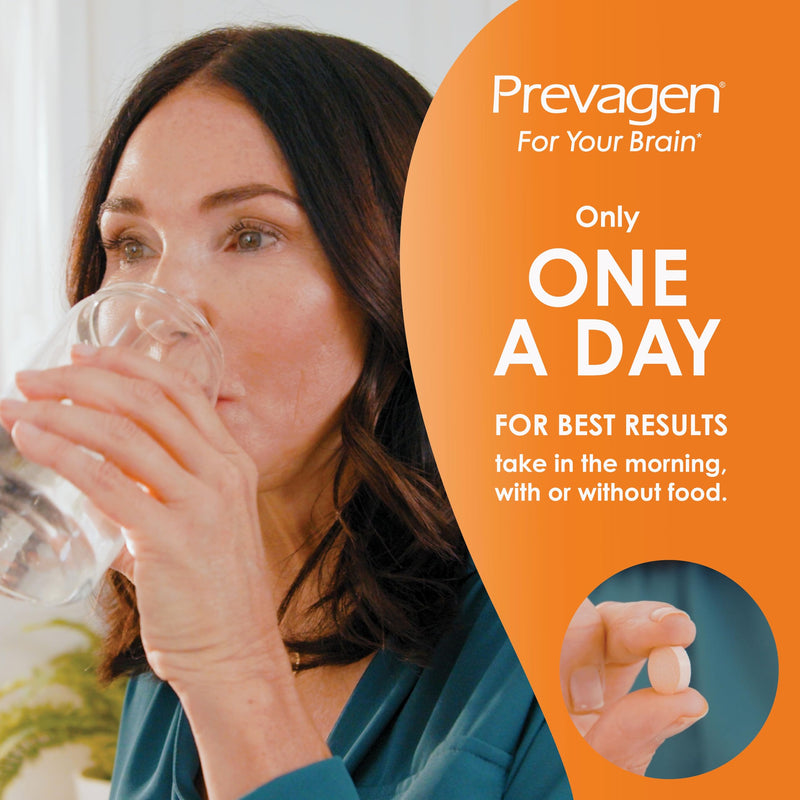 Prevagen Regular Strength Orange Chewables, 7-Day Pill Minder, 1-Pack | For Your Brain, 1 Month Supply, 10mg Apoaequorin, 50mcg Vitamin D3, 30 Tablets per Bottle