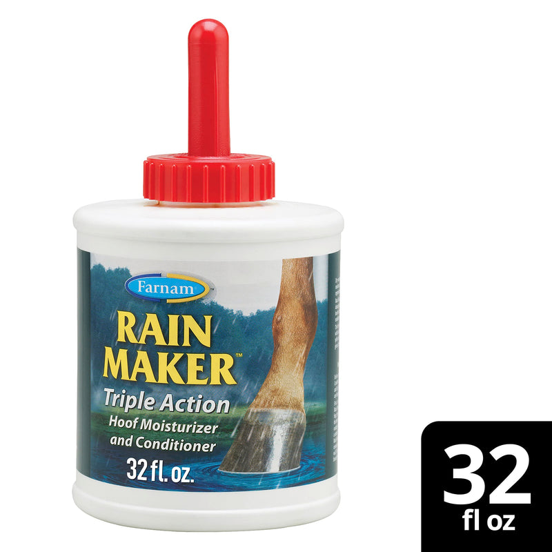Farnam Rain Maker Triple Action Hoof Oil for Horses Moisturizer and Conditioner, Attracts, Absorbs and Retains Moisture, Contains Aloe, 32 Oz. - BeesActive Australia