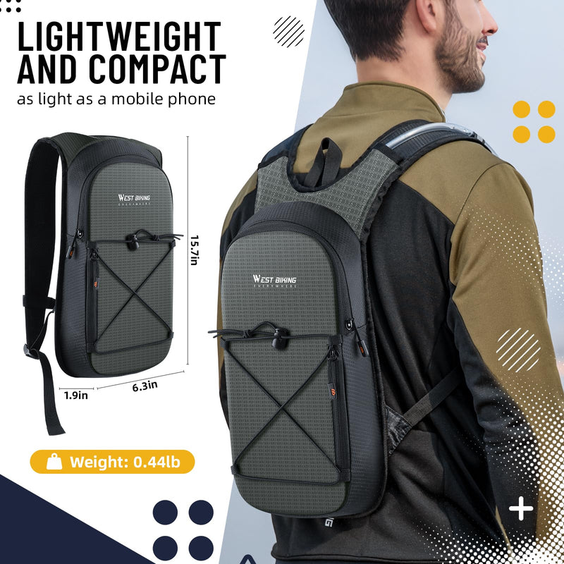 Hydration Backpack with TPU Hydration Bladder, Lightweight Hiking Water Backpack, Hydration Pack with 2L Water Bladder for Running, Cycling Climbing Camping Outdoor Sports