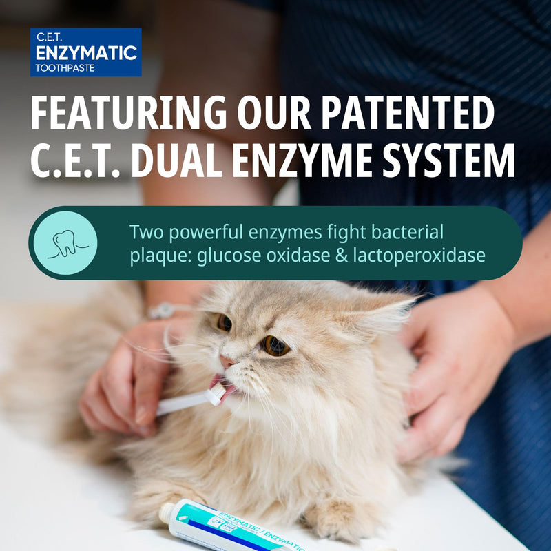 Virbac Enzymatic Toothpaste for Dogs & Cats - Cat & Dog Toothpaste for Plaque & Tartar Removal and Pet Breath Freshener - 70g Poultry 70 g (Pack of 1)